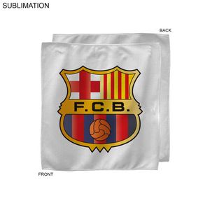 [SU208] White Microfiber Dri-Lite Terry Skate, Cooling, Rally Towel, Sublimated Full Color Logos (10"x10")