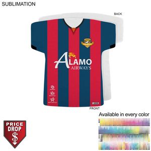 [SU571-5] Soccer Jersey Shape Microfiber Dri-Lite Terry Keepsake Towel, Sublimated Front Side (18"x17")