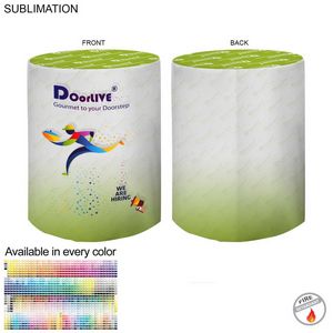[SU638-2] Sublimated Round Fitted Cruiser Table Throw, Sublimated All Over