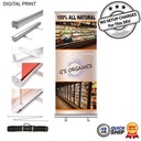 48Hr Quick Ship - Premium Retractable Banner w/Graphics, Stand & Bag, NO SETUP CHARGE (33.5"x79")
