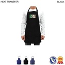 Domestic made Twill Bib Apron, 2 Pockets, Adjust Neck, Heat Transfer Logo (25"x28')