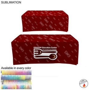 [SU508] Sublimated Box Style Fitted Tablecloth for 6' Table, 4 sided, Closed Back