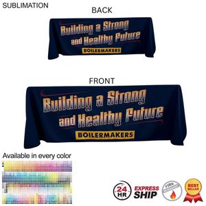 [SU511-5] 24 Hr Express Ship - Sublimated Table Cloth for 6' table, Drape style, 4 sided, Closed Back