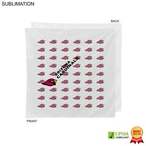 [SU535-4] White Square Bandana, Sublimated Full Color Logos (22"x22")