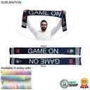 72 Hr Fast Ship - Sublimated Soccer Football Stadium Scarves, Sublimated Edge To Edge 2 Sides (6"x60