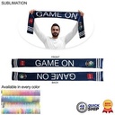 48 Hr Quick Ship-Sublimated Soccer Football Stadium Scarves, Sublimated Edge To Edge 2 Side (6"x60")