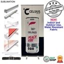 Most Popular Trade Show Package, Premium Retractable Banner + Sublimated Tablecloth for 6' table