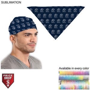 [SU625-6] Triangle Bandana, Stitched Edges, Sublimated Edge to Edge (Decorated in Canada) (32"x22"x22")