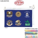 Colored Velour Terry Cotton Blend Golf Towel, Nofold Grommet Hook, Sublimated (12"x18")