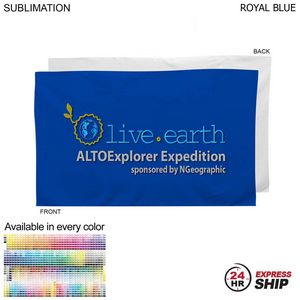 [SU629-10] 24 Hr Express Ship-Plush Velour Terry Cotton Blend Colored Hand, Fitness Towel, Sublimated (15"x25")