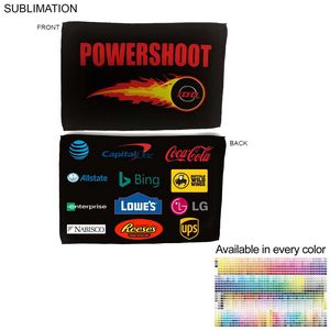 Microfiber Moisture Wicking, Cooling, Sports Suede 2- Sided Towel, Sublimated 2 Sides (12"x48")