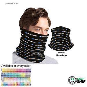 [SU687-2] 72 Hr Fast Ship - Sublimated Multifunction Tubular 2-ply WINTER Neck Gaiter (Polyester Microfleece)