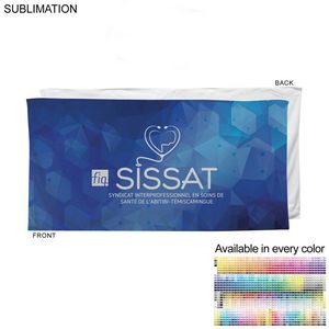 [SU698] Heavier Weight, Plush Velour Terry Cotton Blend Beach Towel, Sublimated Logo Edge to Edge (30"x60")