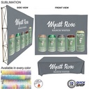 48Hr Quick Ship - Trade Show Booth Package Ultra, 10' Straight Fabric Wall and Premium 8' tablecloth