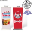 Sublimated Heavy Fabric Deluxe Wide Base Pull Up Banner with Double sided Graphics (33.5"x79")