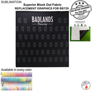 [BB739] Replacement Graphics Single Sided, Pole Pocket Top And Bottom, Superior Block Out Fabric (8'x8')