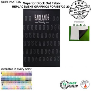 72Hr Fast Ship - Replacement Graphics Single Sided, Pole Pocket Top And Bottom (5'x8')