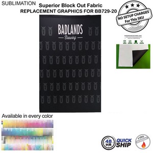 48Hr Quick Ship - Replacement Graphics Single Sided, Pole Pocket Top And Bottom (5'x8')