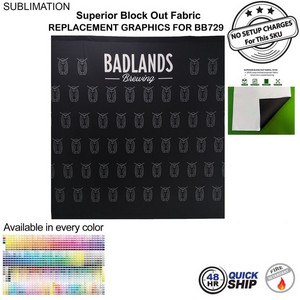 48Hr Quick Ship - Replacement Graphics Single Sided, Pole Pocket Top And Bottom (8'x8')
