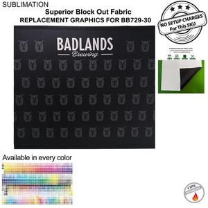 [BB739-30] Replacement Graphics Single Sided, Pole Pocket Top And Bottom, Superior Block Out Fabric (10'x8')
