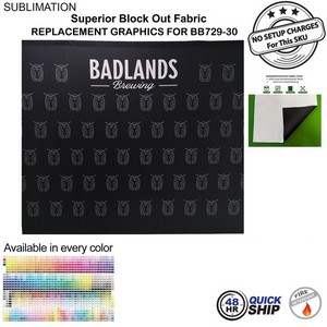 48Hr Quick Ship - Replacement Graphics Single Sided, Pole Pocket Top And Bottom (10'x8')