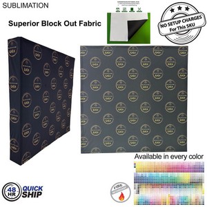 [BB775-12] 48 Hr Quick Ship -7.5' Straight Wall Full Height Fabric Pop-up Display, Superior Block Out Fabric