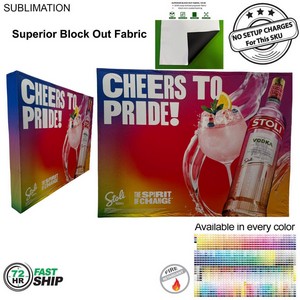 [BB776-11] 72Hr Fast Ship - 10' Straight Wall Tension Fabric Pop-up Display with Wrap Ends, Block Out fabric