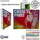 48 Hr Quick Ship - 10' Straight Wall Full Height Fabric Pop-up Display, Superior Block Out Fabric