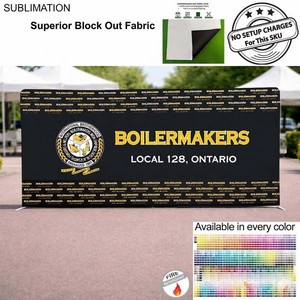 [BB795] 20'W x 8'H EuroFit Tension Fabric Straight Wall Kit, Double Sided Graphics, Superior Blockout Fabric