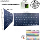 15' Straight Wall Full Height Tension Fabric Pop-up Display, Superior Block Out Fabric, NO SETUP