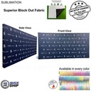 48Hr Quick Ship - 15' Straight Wall Tension Fabric Pop-up Display Wrap End Caps, Block Out Fabric