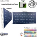 48Hr Quick Ship - 15' Straight Wall Full Height Tension Fabric Pop-up Display, Block Out Fabric