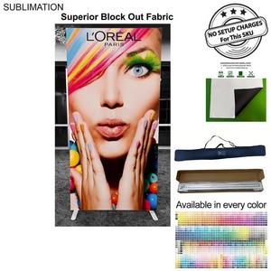 [BB803] Frontlit SEG Fabric Banner Stand And Bag, Superior Block Out Fabric (40"x80")