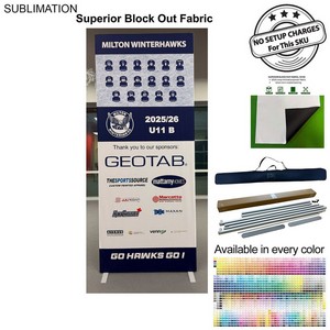 [BB804] Frontlit SEG Fabric Banner Stand, Superior Block Out Fabric. (40" x 96")