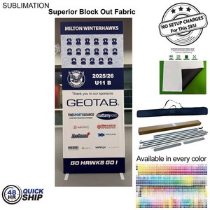 [BB804-3] 48Hr Quick Ship - Frontlit SEG Fabric Banner Stand And Bag, Superior Block Out Fabric (40" x 96")