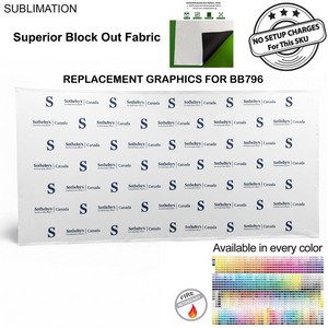 [BB896] Replacement Graphics for 15' Straight Wall w/Velcro® On The Back, Superior Block Out Fabric.