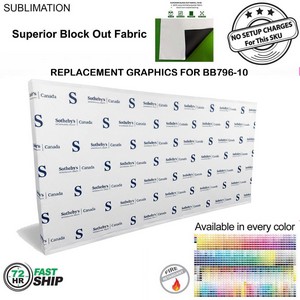 72Hr Fast Ship - Replacement Graphics for 15' Straight Wall w/Wrap End Caps