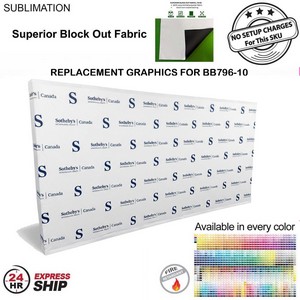 [BB896-13] 24Hr Express Ship - Replacement Graphics for 15' Straight Wall w/Wrap End Caps