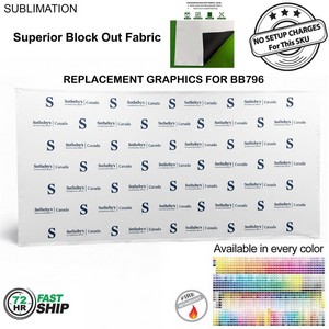 [BB896-2] 72Hr Fast Ship - Replacement Graphics for 15' Straight Wall w/Velcro® on the back