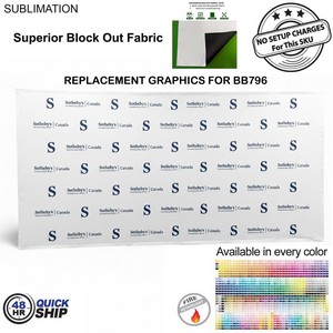 48Hr Quick Ship - Replacement Graphics for 15' Straight Wall w/Velcro® on the back