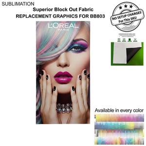 Replacement Graphics One sided for Frontlit SEG Fabric Banner, Superior Block Out Fabric (40" x 80")