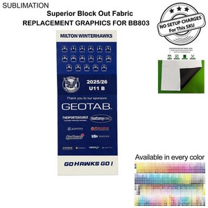 Replacement Graphics One Sided for Frontlit SEG Fabric Banner, Superior Block Out Fabric (40" x 96")