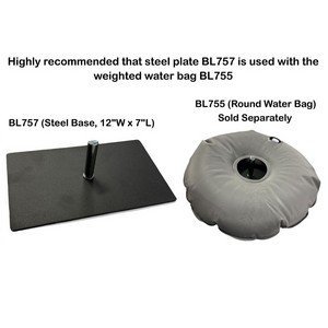 Steel Base, For Advertising Flags (12"x7")