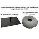 Steel Base, For Advertising Flags (12"x7")