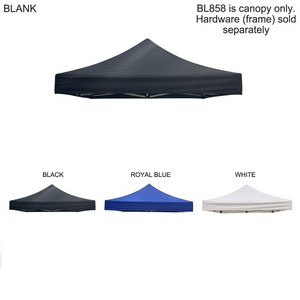 10' Tent Canopy only, Blank, Hardware frame not included