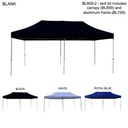 20' Tent Kit, Heavy duty Canopy and Aluminum Frame, Blank only
