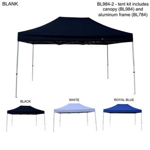 [BL984-2] 15' Tent Kit, Heavy Duty Canopy And Aluminum Frame, Blank only