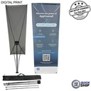48 Hr Quick Ship - Tripod Banner with Graphics, and Bag. NO SETUP CHARGE (23"x64")