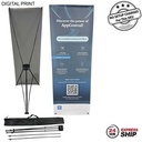 24Hr Express Ship - Tripod Banner with Graphics, and Bag. NO SETUP CHARGE (23"x64")