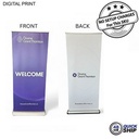 48Hr Quick Ship- Deluxe Wide Base Retractable Pull Up Banner Double Sided, (33.5"x79")